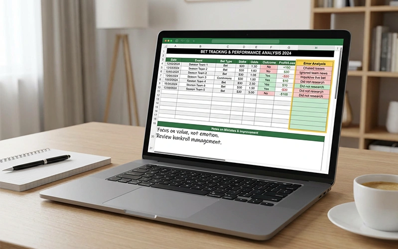 Tableur de suivi des paris avec analyse des erreurs
