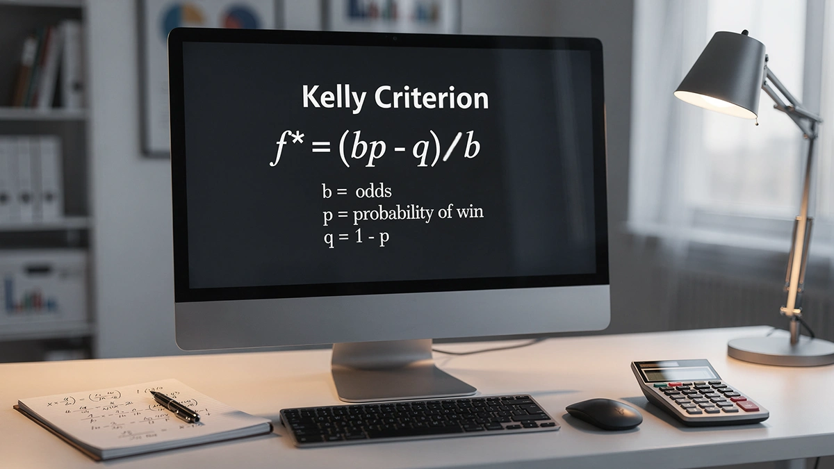 Formule mathématique du critère de Kelly sur écran