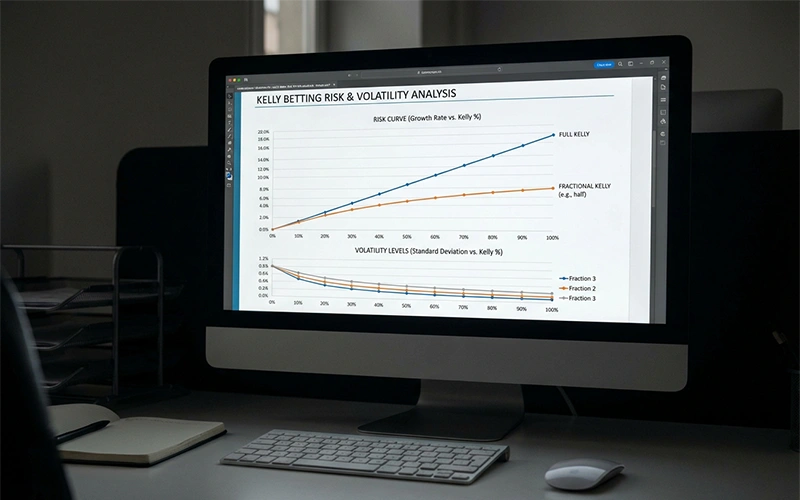 Graphique montrant les risques du Kelly intégral