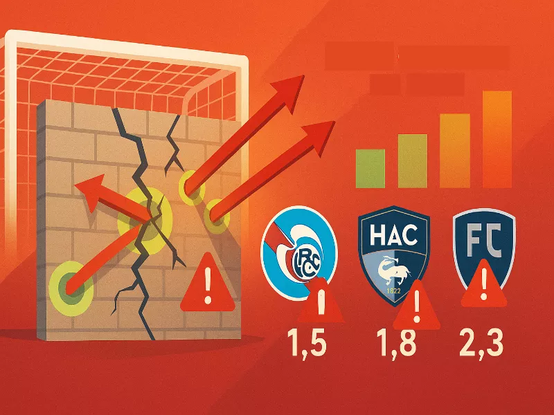 Opportunités de paris sur les défenses perméables en Ligue 1