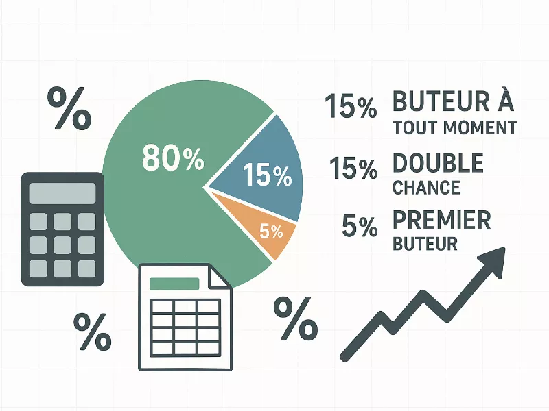 Diagramme de gestion de bankroll pour paris sportifs avec répartition des mises